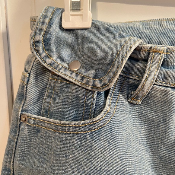 Jean Shorts with Pocket Detail - Picture 7 of 9
